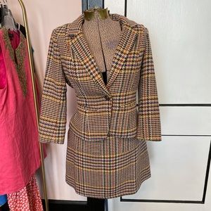 ModCloth Retro Houndstooth Mini Skirt Suit Set